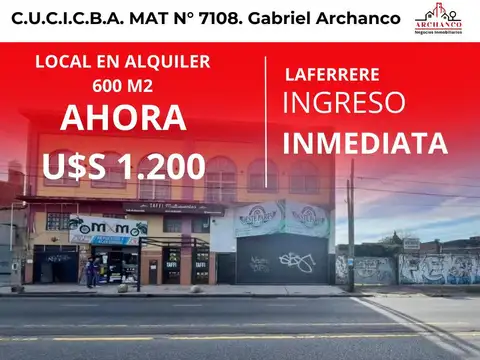Alquiler Local Comercial De 600 M2 Gregorio De Laferrere