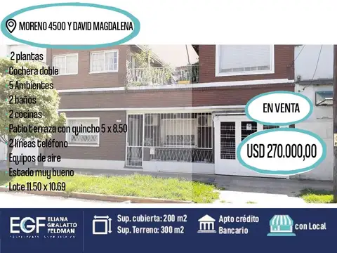 venta casa 2 plantas 5 amb