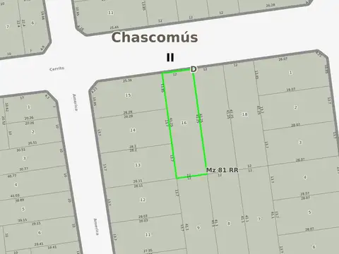Cerrito e/ América y General Paz Chascomús