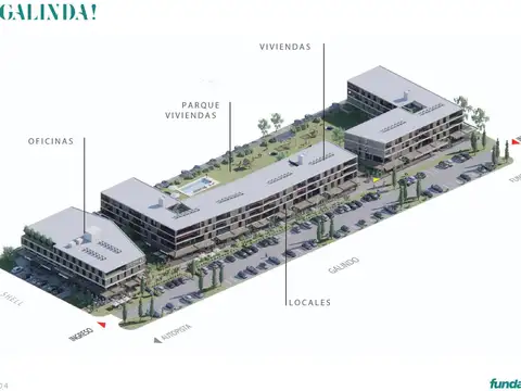 VENTA - Oficina - Apto Blanqueo - Frente Parque - Galinda, Funes