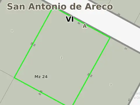 Terreno en Venta 50  mts Fondo