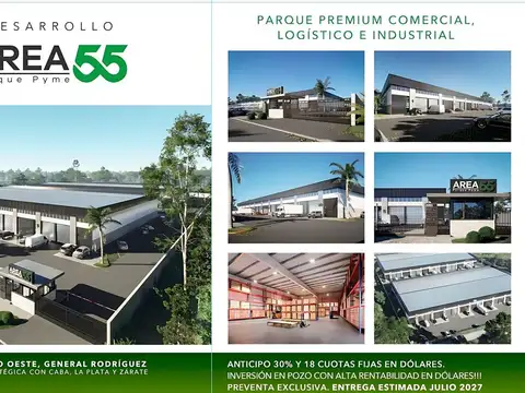 Galpón Comercial e Industrial 468 m² - Área 55 Parque Pyme - General Rodriguez