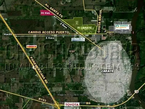 ZARATE - 37 HAS - CASI FRENTE AL PARQUE IND Y LOGISTICO