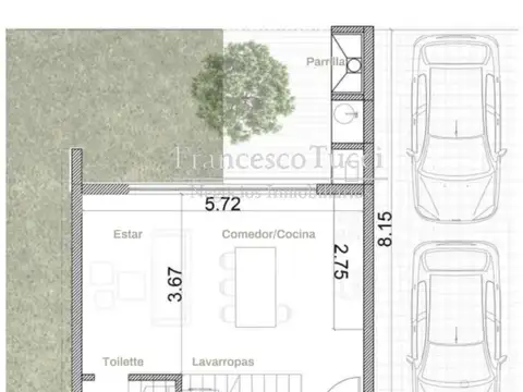 Depto Tipo Casa en Venta con 2 cocheras