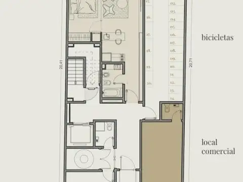 Departamento en Venta de Monoambiente
