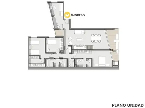 Venta departamento 3 dormitorios Pichincha Rosario