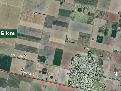 Fracción de 7000m2 con casa y galpón en alquiler