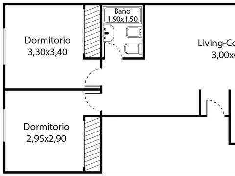 Departamento en Venta de 2 dormitorios