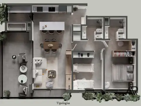 Departamento en Venta de 2 dormitorios