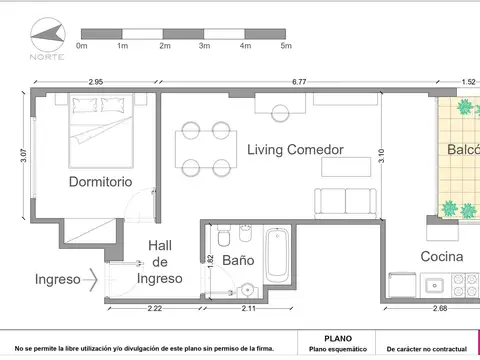 Departamento en Venta de 1 dormitorio