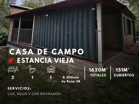 Venta Casa De Campo De 2 Dormitorios Y Cochera En 1.620M² De Terreno En Estancia Vieja