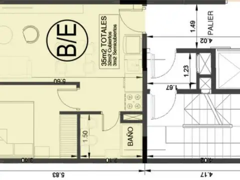 Departamento en Venta de 1 dormitorio
