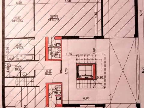 Oficina 10 ambientes con 3 baños