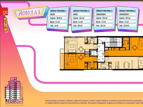 Departamento Monoambiente con 1 baño
