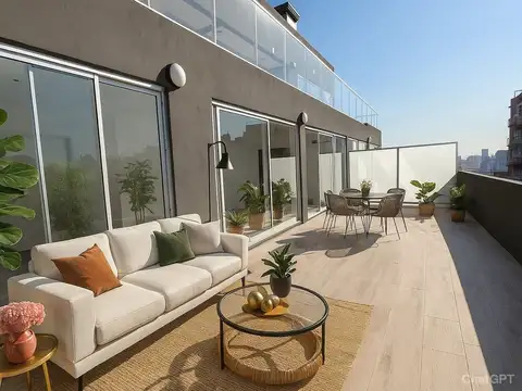 Depto 2 ambient venta sancristobal terraza balcon