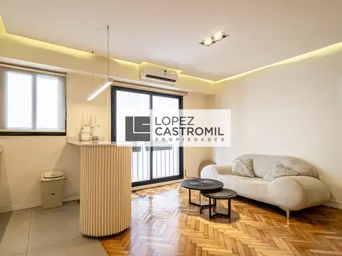 IMPECABLE MONOAMBIENTE DIVISIBLE! DE DISEÑO! Todo a nuevo! Balcón francés! Muy luminoso! Amoblado y equipado! ÚNICO! OPORT!