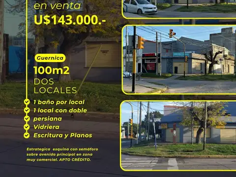 Locales en excelente ubicación  Av. (29) Eva Peron y C. 113