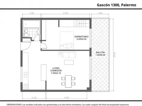 Departamento en Venta en Palermo, USD 179.000