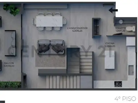 Zapiola 1400, Piso 2