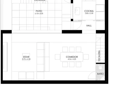 Casa 6 ambientes con 2 baños