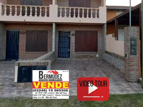 Venta Triplex 4 Amb C/gas natural en Calle 1 e/ 85 Y 86 Mar del Tuyu