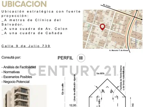 CASONA EN VENTA / Calle 9 de Julio - R +1.800 m²