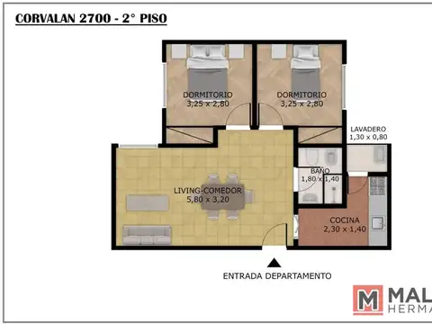 Departamento en Venta de 3 ambientes