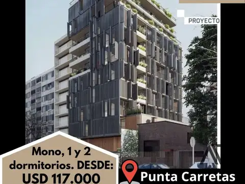 Apartamento en venta de 1 dormitorio en Punta Carretas