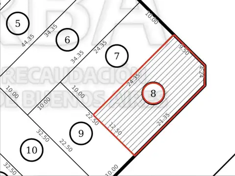 Terreno en Venta 24  mts Fondo