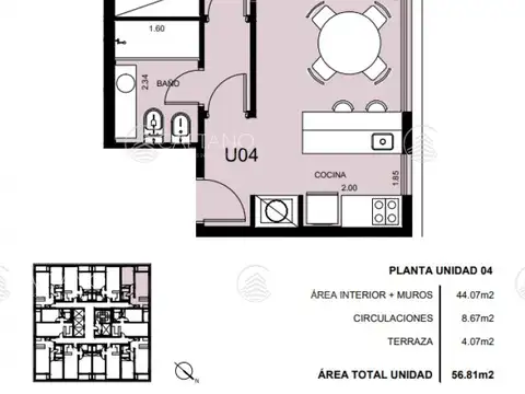 Departamento en Alquiler Temporal de 2 ambientes