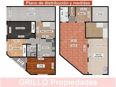 Casa 6 ambientes con 2 baños