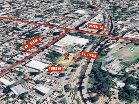 Avenida Italia y San Martín