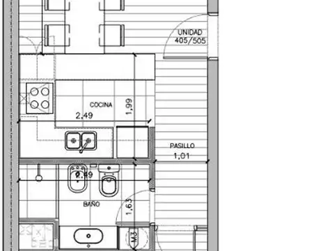 Departamento en Venta de 1 dormitorio