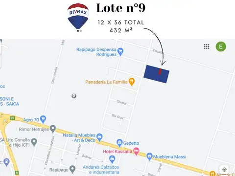 Terreno en Venta de 459,0 m2