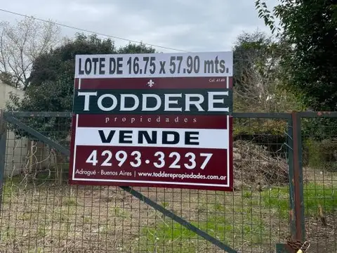 EXCELENTE LOTE A LA VENTA A METROS DE AV. ESPORA EN ADROGUE