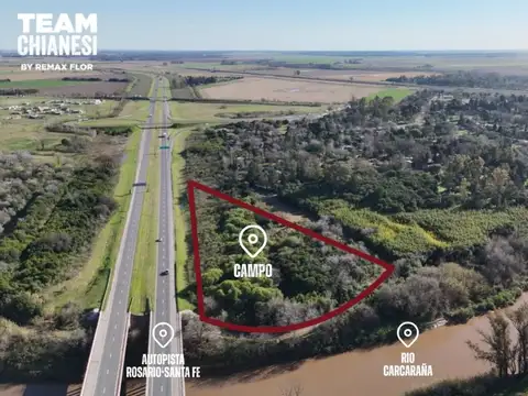 VENDE IMPORTANTE LOTE a metros del Río Carcaraña