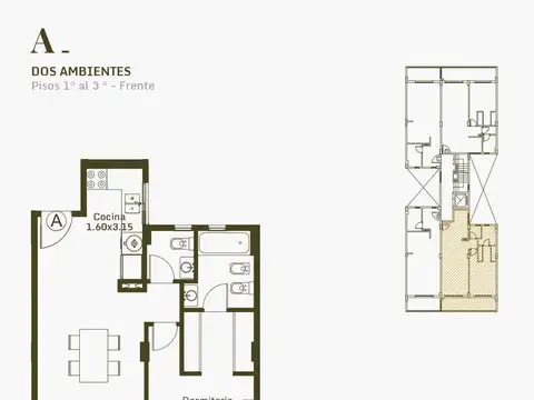 Departamento en Venta de Monoambiente
