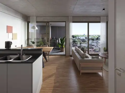 Departamento 2 ambientes con 1 baño