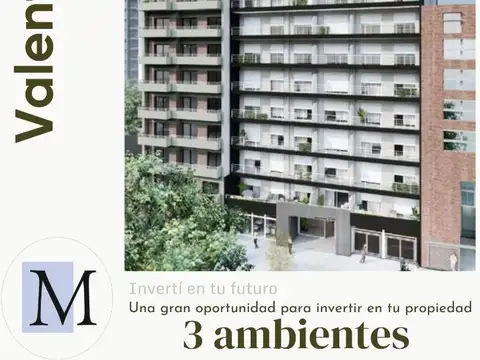 Departamento 3 ambientes en  emprendimiento