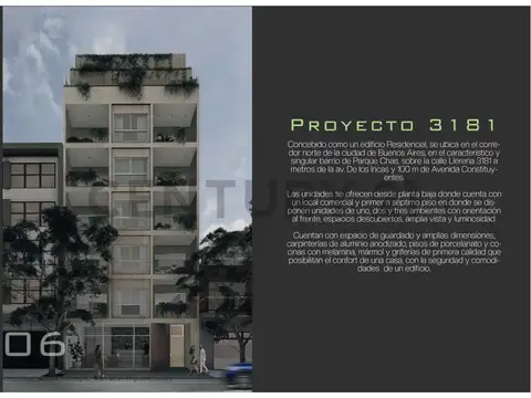VENTA DEPARTAMENTO MONOAMBIENTE EN PARQUE CHAS DE POZO CON BALCÓN