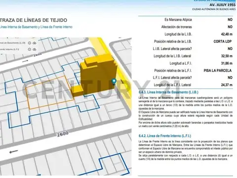 Terreno en Venta 10,43  mts Frente