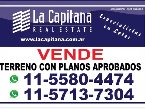 Terreno en Venta de 489,0 m2