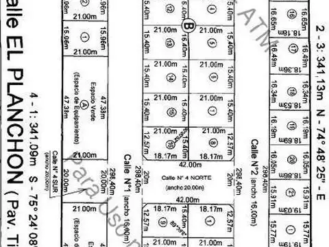 Terreno en Venta 12  mts Frente