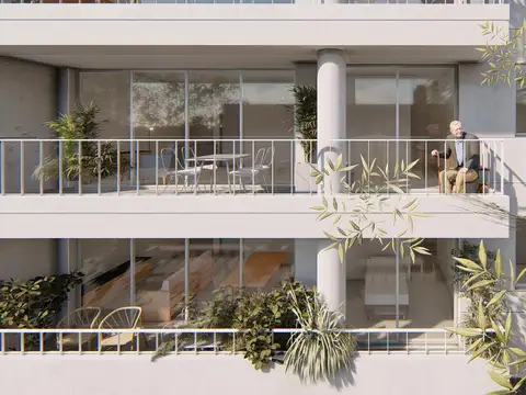 Departamento 2 ambientes con 2 baños