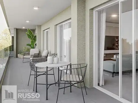 Departamento 2 ambientes con 2 baños