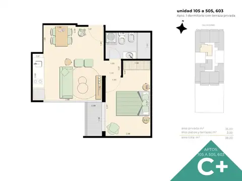 Departamento en Venta en Barrio Sur, USD 118.000