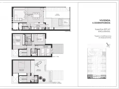Departamento 3 ambientes con 2 baños