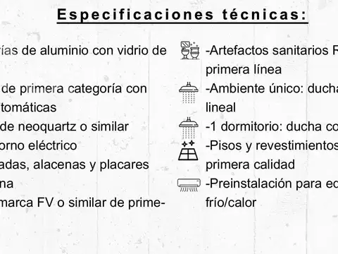 Departamento en Venta de 2 ambientes