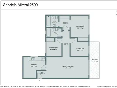 Departamento en Venta de 3 dormitorios