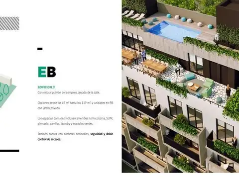 Departamento 2 ambientes con 1 baño